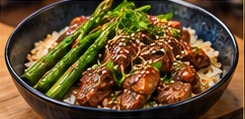Donburi Beef Asparagus