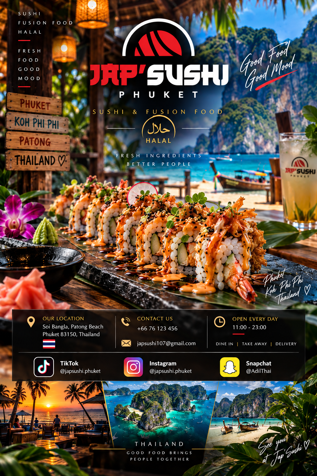 JAP'SUSHI PHUKET — sushi, fusion food and Phuket vibes